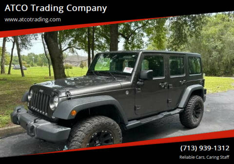2018 Jeep Wrangler JK Unlimited for sale at ATCO Trading Company in Houston TX