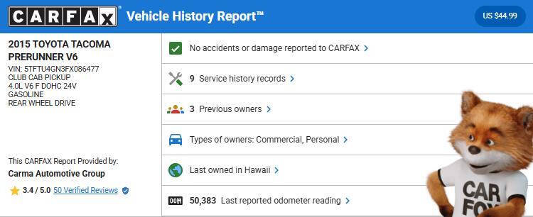 2015 Toyota Tacoma PreRunner V6
