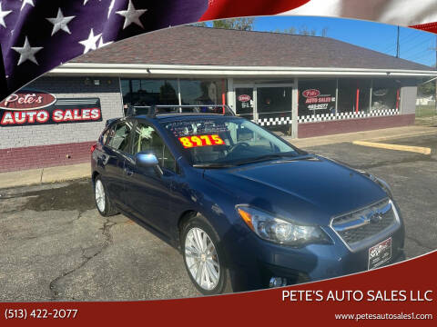 2012 Subaru Impreza for sale at PETE'S AUTO SALES LLC - Middletown in Middletown OH