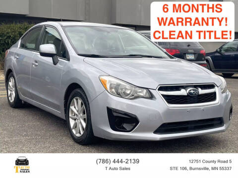 2012 Subaru Impreza for sale at T AUTO SALES LLC in Burnsville MN