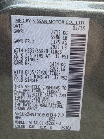 2018 Nissan Pathfinder SL