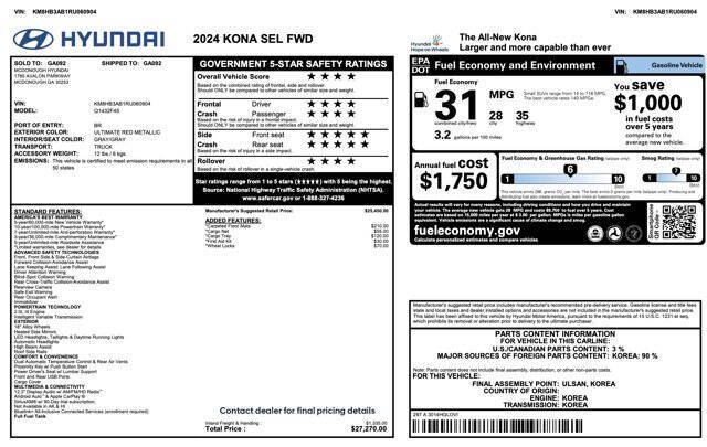 2024 Hyundai Kona SEL