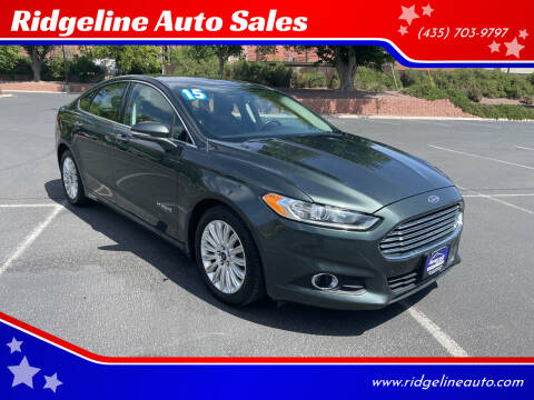 2015 Ford Fusion Hybrid for sale at Ridgeline Auto Sales in Saint George UT
