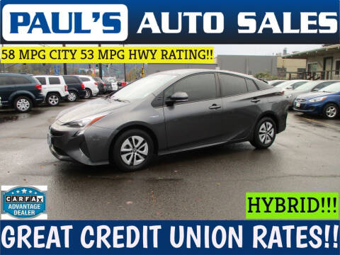 2016 Toyota Prius for sale at Paul's Auto Sales in Eugene OR