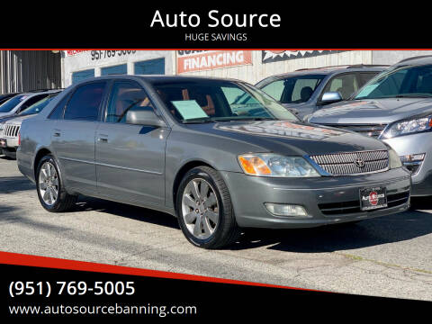 2001 Toyota Avalon for sale at Auto Source in Banning CA