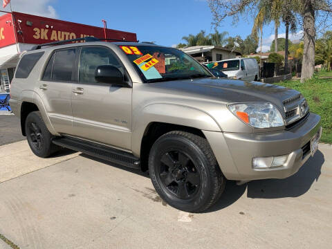 2003 Toyota 4Runner for sale at 3K Auto in Escondido CA