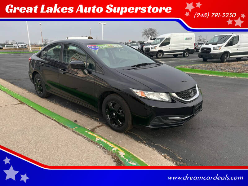 2014 Honda Civic for sale at Great Lakes Auto Superstore in Waterford Township MI