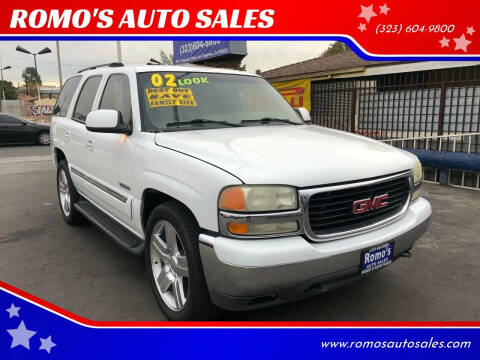 2002 GMC Yukon for sale at ROMO'S AUTO SALES in Los Angeles CA