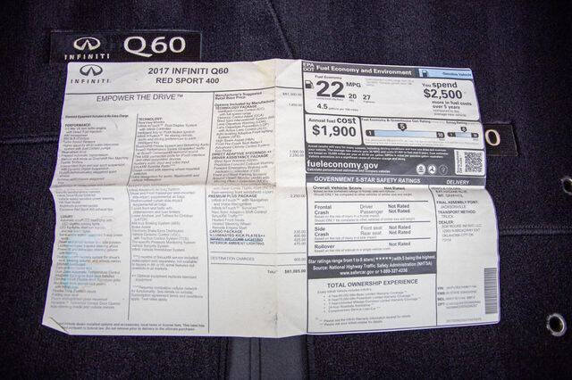2017 Infiniti Q60 Red Sport 400