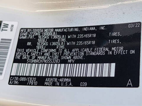 2022 Toyota Highlander Hybrid XLE