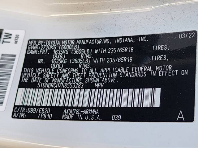 2022 Toyota Highlander Hybrid XLE