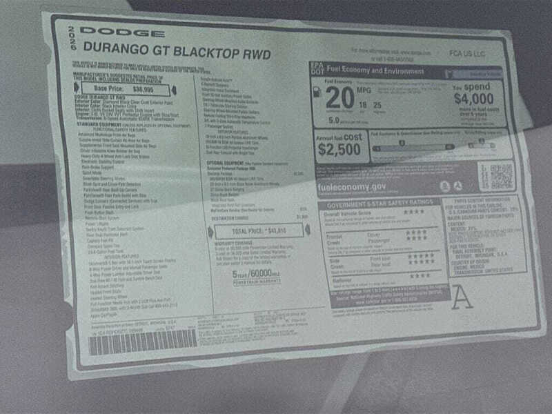 2026 Dodge Durango GT