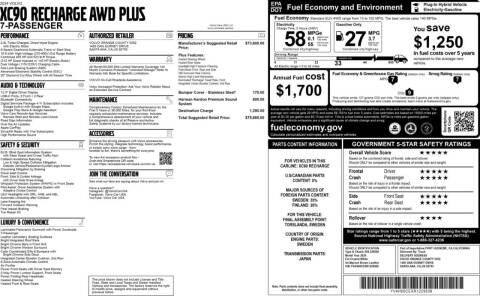 2024 Volvo XC90 Recharge T8 Plus Bright Theme 7P