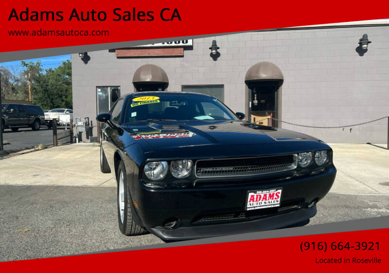 2013 Dodge Challenger for sale at Adams Auto Sales CA - Adams Auto Sales Roseville in Roseville CA