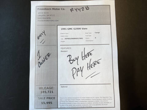 1991 GMC Vandura G25