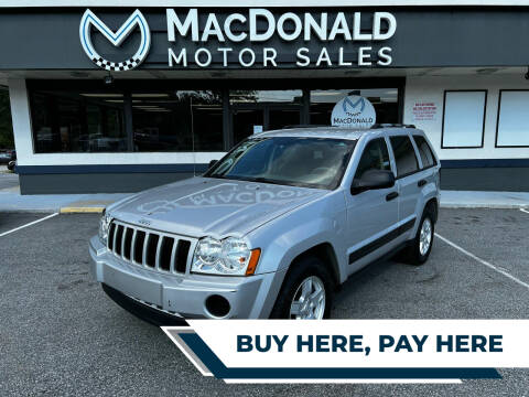 2005 Jeep Grand Cherokee for sale at MacDonald Motor Sales in High Point NC