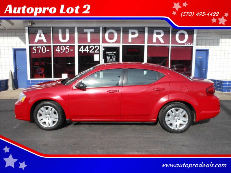 2013 Dodge Avenger for sale at Autopro Lot 2 in Sunbury PA