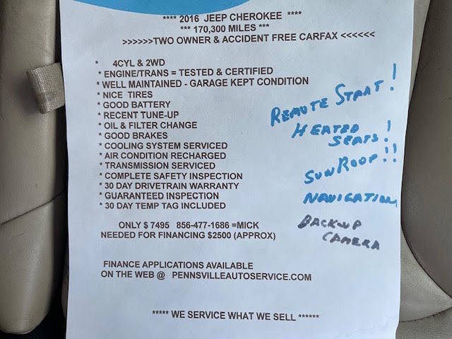 2016 Jeep Cherokee Limited