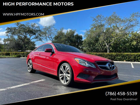 2014 Mercedes-Benz E-Class for sale at HIGH PERFORMANCE MOTORS in Hollywood FL