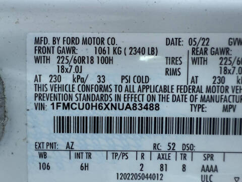 2022 Ford Escape SEL