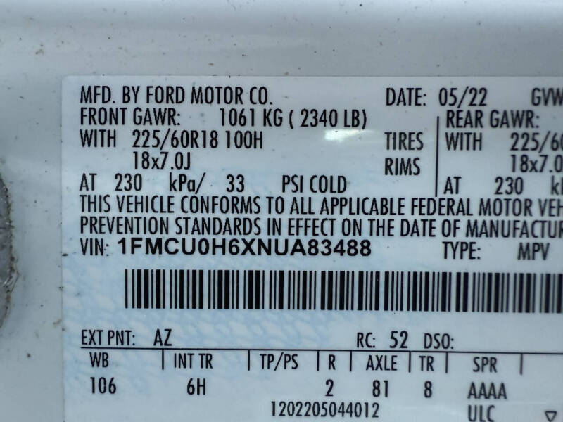 2022 Ford Escape SEL