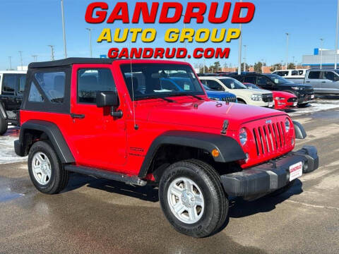 2016 Jeep Wrangler for sale at GANDRUD CHEVROLET in Green Bay WI