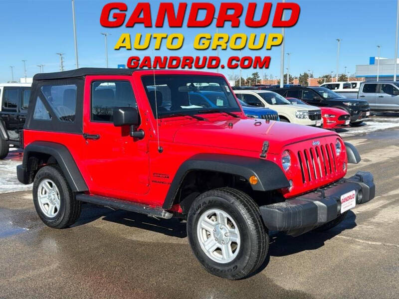 2016 Jeep Wrangler for sale at GANDRUD CHEVROLET in Green Bay WI