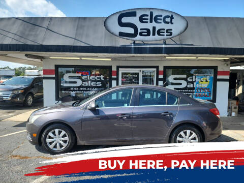 2011 Chevrolet Cruze for sale at Select Sales LLC in Little River SC