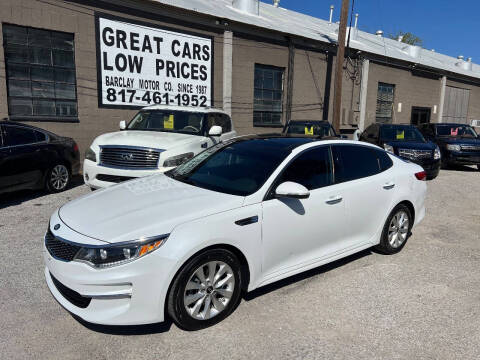 2016 Kia Optima for sale at BARCLAY MOTOR COMPANY in Arlington TX