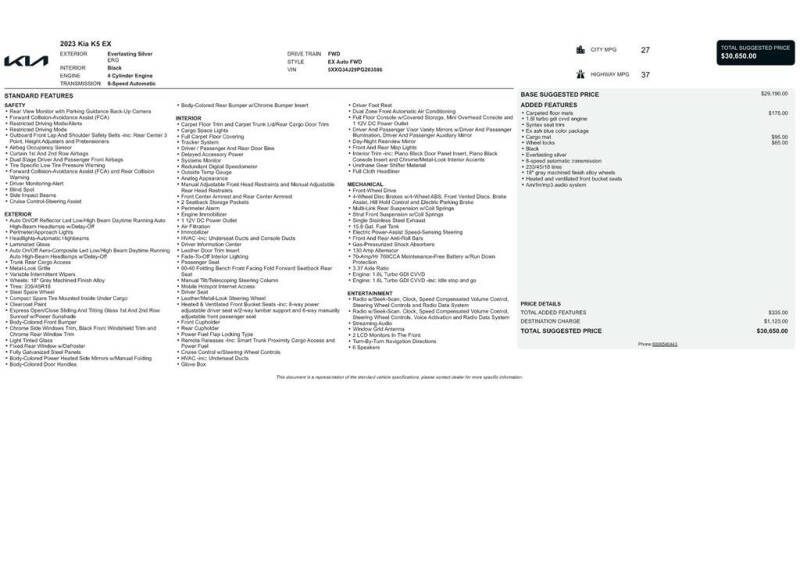 2023 Kia K5 EX