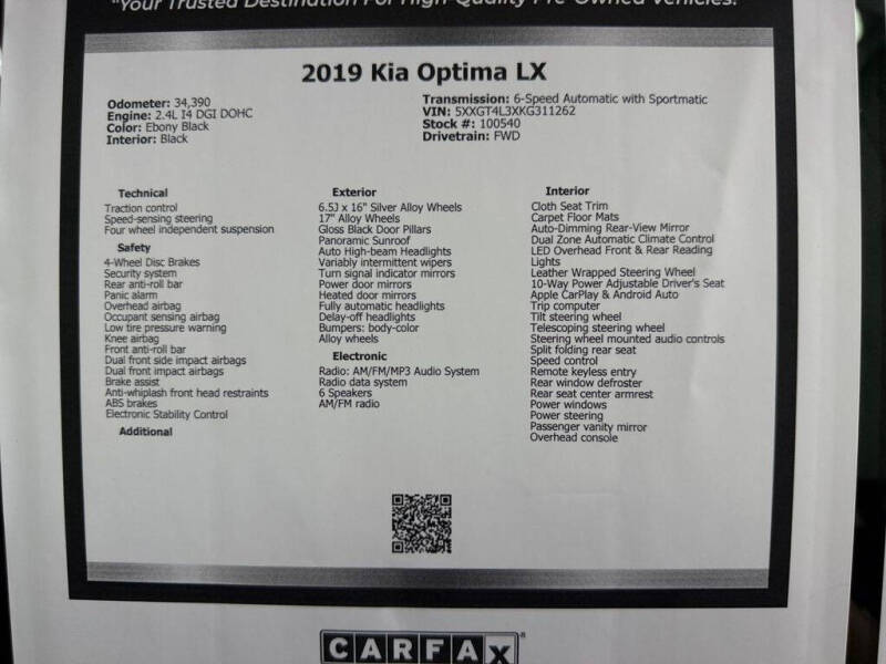2019 Kia Optima LX