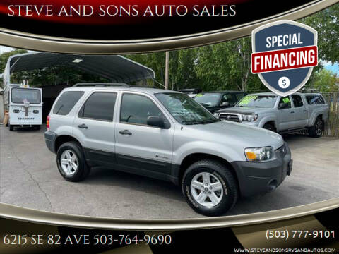 2007 Ford Escape Hybrid for sale at steve and sons auto sales - Steve & Sons Auto Sales 2 in Portland OR