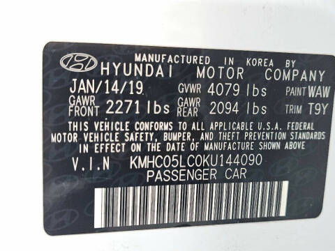 2019 Hyundai Ioniq Hybrid Limited