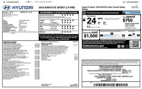 2018 Hyundai Santa Fe Sport 2.4L