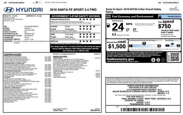 2018 Hyundai Santa Fe Sport 2.4L