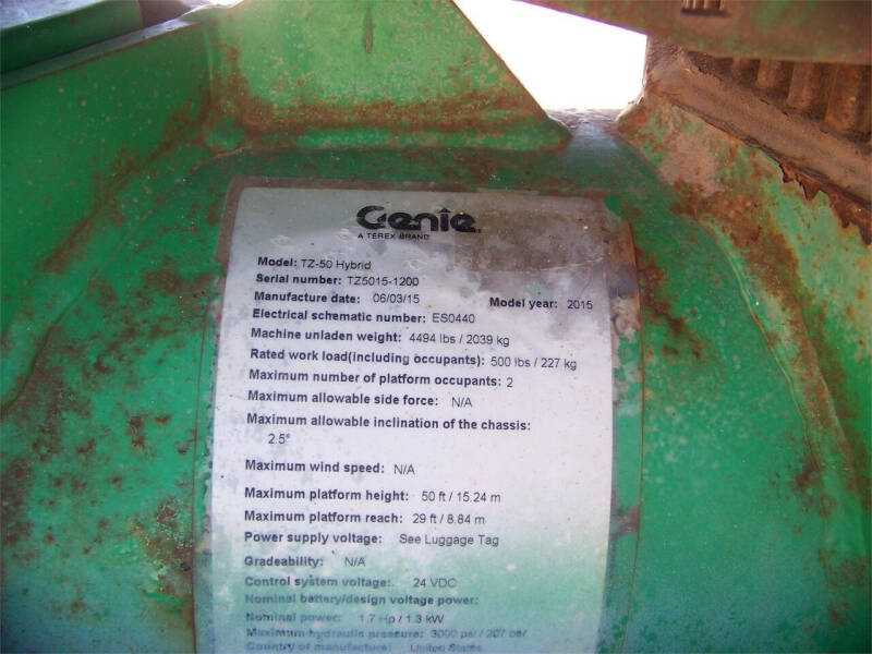 2015 Genie TZ50