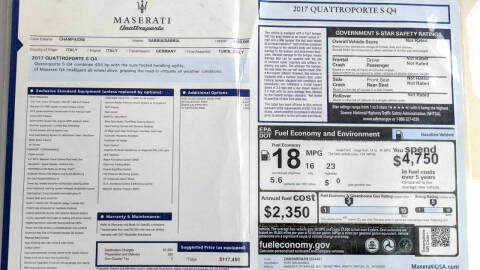 2017 Maserati Quattroporte S Q4