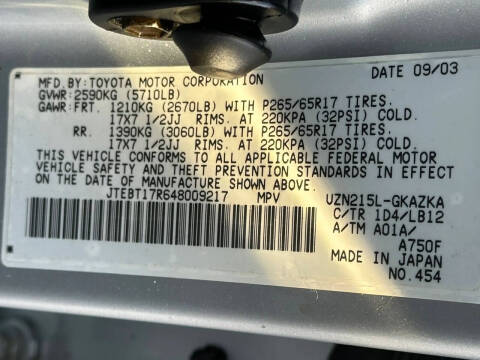 2004 Toyota 4Runner Limited