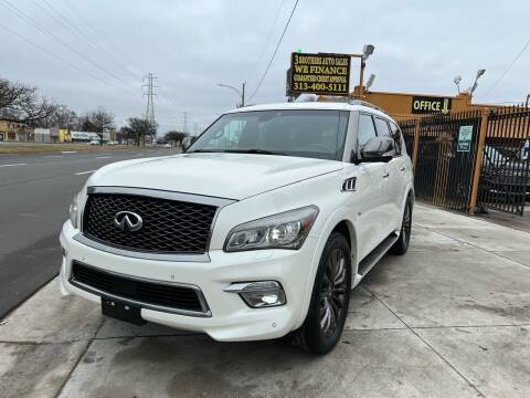 2017 Infiniti QX80 for sale at 3 Brothers Auto Sales Inc in Detroit MI