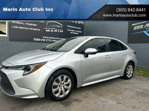 2020 Toyota Corolla for sale at Marin Auto Club Inc in Miami FL