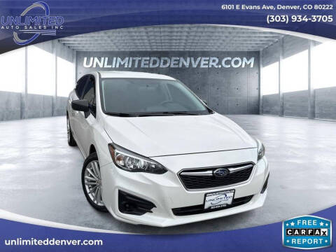 2017 Subaru Impreza for sale at Unlimited Auto Sales in Denver CO