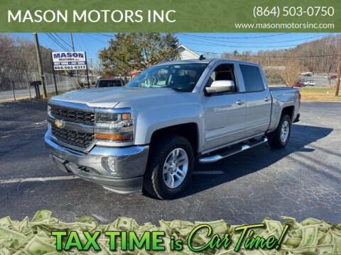 2017 Chevrolet Silverado 1500 for sale at MASON MOTORS INC in Spartanburg SC