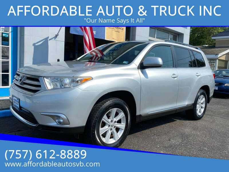 2012 Toyota Highlander for sale at AFFORDABLE AUTO & TRUCK INC in Virginia Beach VA