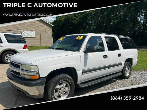 2003 Chevrolet Suburban for sale at TRIPLE C AUTOMOTIVE in Anderson SC