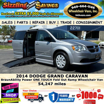 2014 Dodge Grand Caravan for sale at Wheelchair Vans Inc in Laguna Hills CA