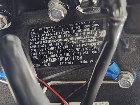 2015 Kawasaki Ninja ZX-14R