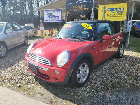 2007 MINI Cooper for sale at TRIPLE C AUTOMOTIVE in Anderson SC