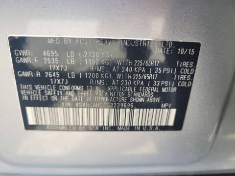 2016 Subaru Outback 2.5i Premium