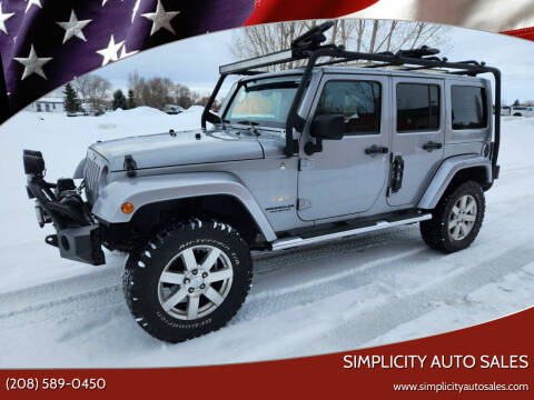 Jeep Wrangler Unlimited For Sale in Rigby, ID - Simplicity Auto Sales