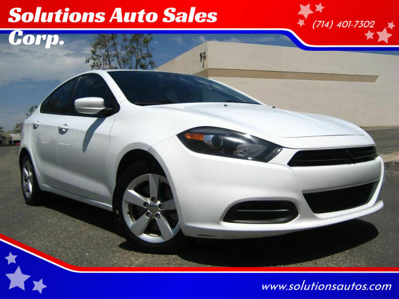 2016 Dodge Dart for sale at Solutions Auto Sales Corp. in Orange CA